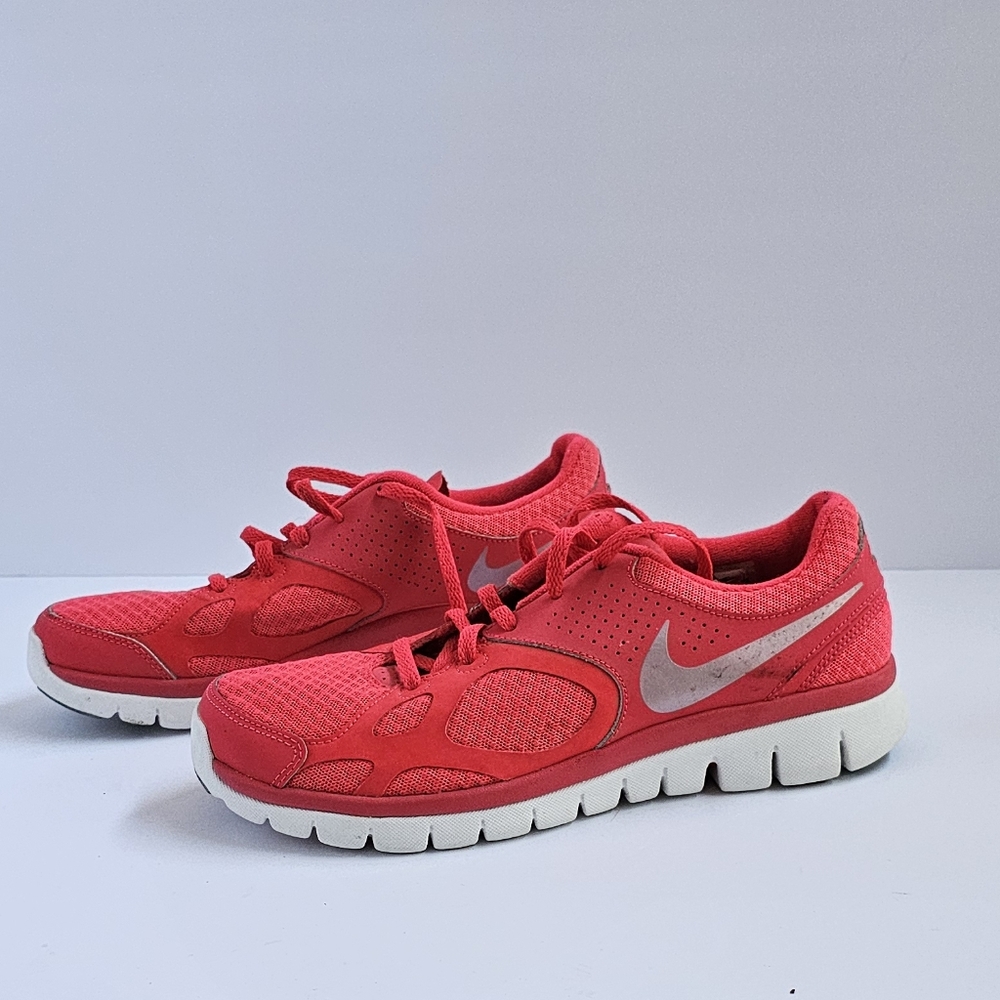 Nike Mens Flex Run 2012 512019-018 Red Athletic Running Shoes Sneakers Size 8